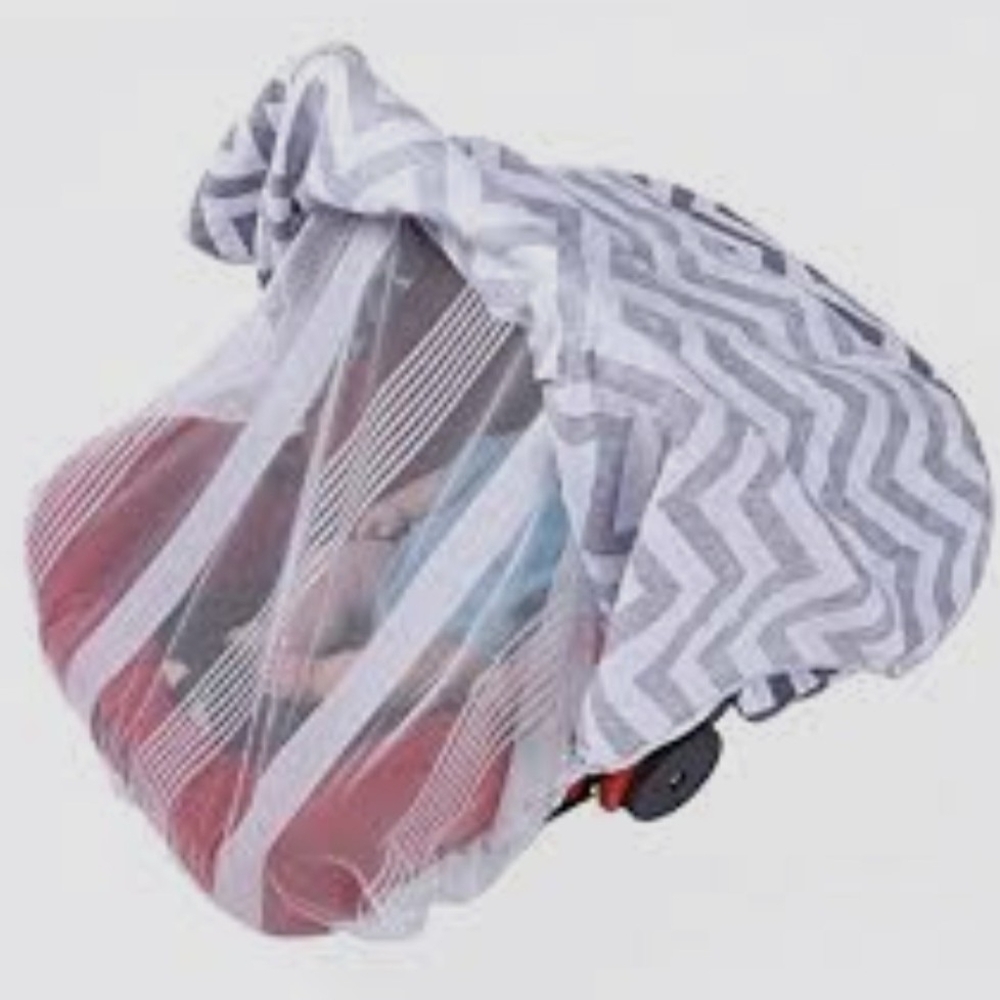Gray Chevron Car Seat Cover for Kids